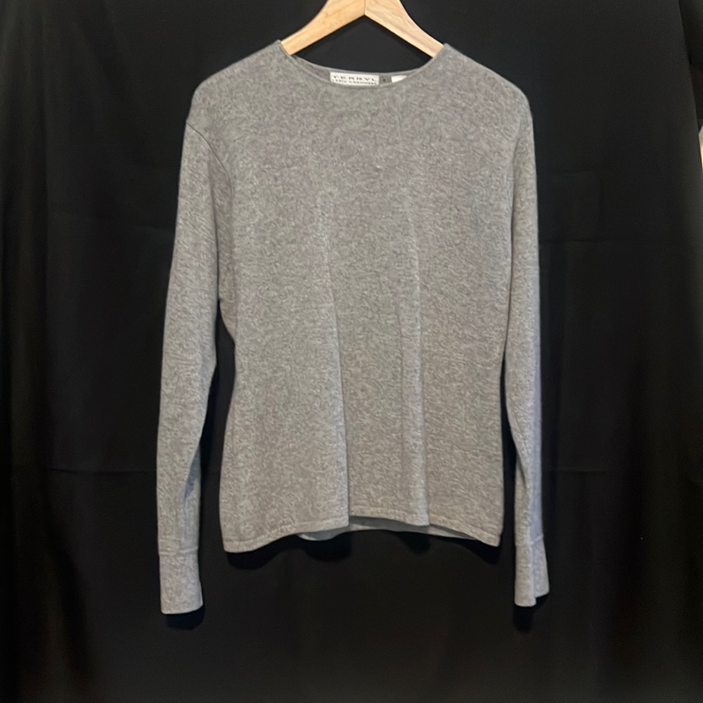 Gray cashmere long sleeve large sweater